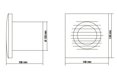 Накладной вентилятор Europlast Т100G T (таймер) золото Накладной вентилятор Europlast Т100G T (таймер) золото