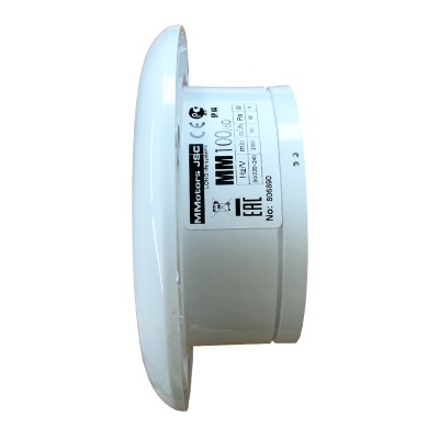 Вентилятор с обратным клапаном JSC MM 100 (сверхтонкий, круг)