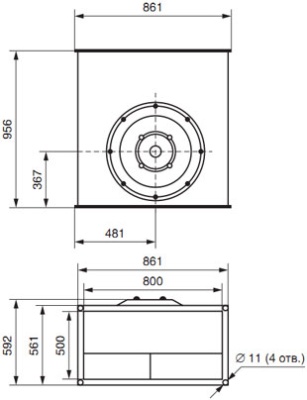 Вентилятор канальный ВКП-80-50-6D