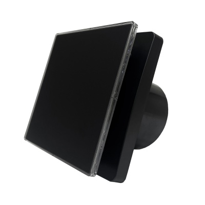 Вентилятор с обратным клапаном Seicoi 100 Matt Black Glass SNAD04-01