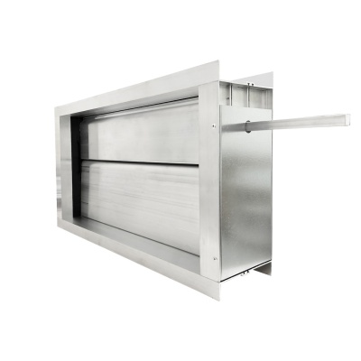 Дроссель-клапан прямоугольный под электропривод (оц. сталь) 700х400