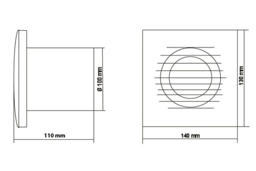 Накладной вентилятор Europlast E100T (таймер)