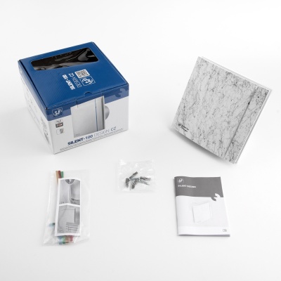 Вентилятор вытяжной бесшумный Soler Palau SILENT-100 CZ MARBLE WHITE DESIGN 4C