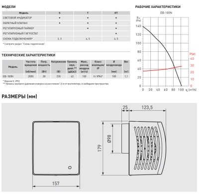 Накладной вентилятор Soler Palau EB-100N HT Накладной вентилятор Soler Palau EB-100N HT