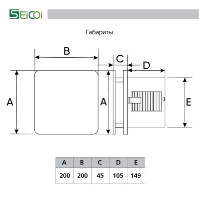 Накладной вентилятор Seicoi SKGP06-01 Black glass Накладной вентилятор Seicoi SKGP06-01 Black glass