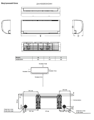 Сплит-система Kentatsu KSGBA53HZAN1 / KSRBA53HZAN1
