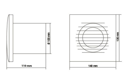 Накладной вентилятор Europlast E100 HT (таймер и датчик влажности) Накладной вентилятор Europlast E100 HT (таймер и датчик влажности)